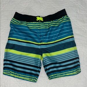 Striped Swim Shorts with Drawstring